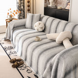 Faux Fur Sofa Cover Washable Furniture Protector for Sectional Warm & Fuzzy Slipcover - Ornate Home