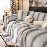 Faux Fur Sofa Cover Washable Furniture Protector for Sectional Warm & Fuzzy Slipcover - Ornate Home