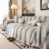 Faux Fur Sofa Cover Washable Furniture Protector for Sectional Warm & Fuzzy Slipcover - Ornate Home