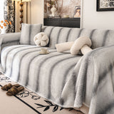 Faux Fur Sofa Cover Washable Furniture Protector for Sectional Warm & Fuzzy Slipcover - Ornate Home