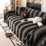 Faux Fur Sofa Cover Washable Furniture Protector for Sectional Warm & Fuzzy Slipcover - Ornate Home