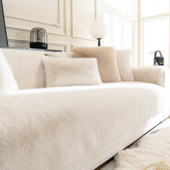 Faux Mink Velvet Luxury Fluffy Sofa Cushion, Winter Warm Thick Plush Non-slip Sofa Covers - Ornate Home