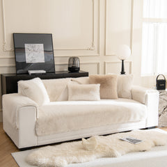 Faux Mink Velvet Luxury Fluffy Sofa Cushion, Winter Warm Thick Plush Non-slip Sofa Covers - Ornate Home