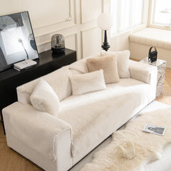 Faux Mink Velvet Luxury Fluffy Sofa Cushion, Winter Warm Thick Plush Non-slip Sofa Covers - Ornate Home