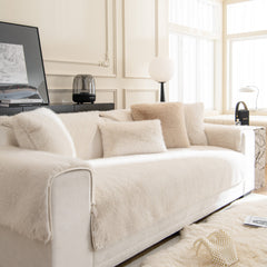Faux Mink Velvet Luxury Fluffy Sofa Cushion, Winter Warm Thick Plush Non-slip Sofa Covers - Ornate Home