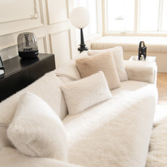 Faux Mink Velvet Luxury Fluffy Sofa Cushion, Winter Warm Thick Plush Non-slip Sofa Covers - Ornate Home