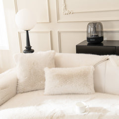 Faux Mink Velvet Luxury Fluffy Sofa Cushion, Winter Warm Thick Plush Non-slip Sofa Covers - Ornate Home