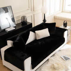 Faux Mink Velvet Luxury Fluffy Sofa Cushion, Winter Warm Thick Plush Non-slip Sofa Covers - Ornate Home