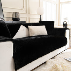 Faux Mink Velvet Luxury Fluffy Sofa Cushion, Winter Warm Thick Plush Non-slip Sofa Covers - Ornate Home