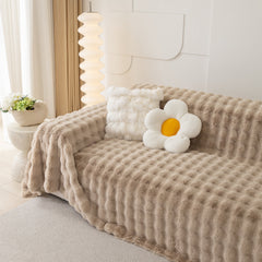 Faux Rabbit Fur Throws for Sofas, Stylish Throw Blankets for Couch and Couch Throw Cover - Ornate Home