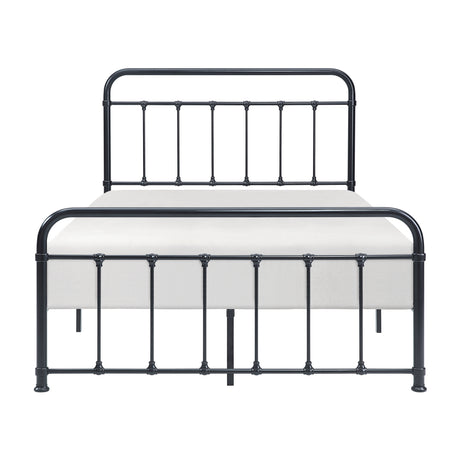 Fawn Black Metal Full Bed Frame - Ornate Home
