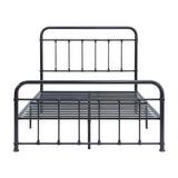 Fawn Black Metal Full Bed Frame - Ornate Home