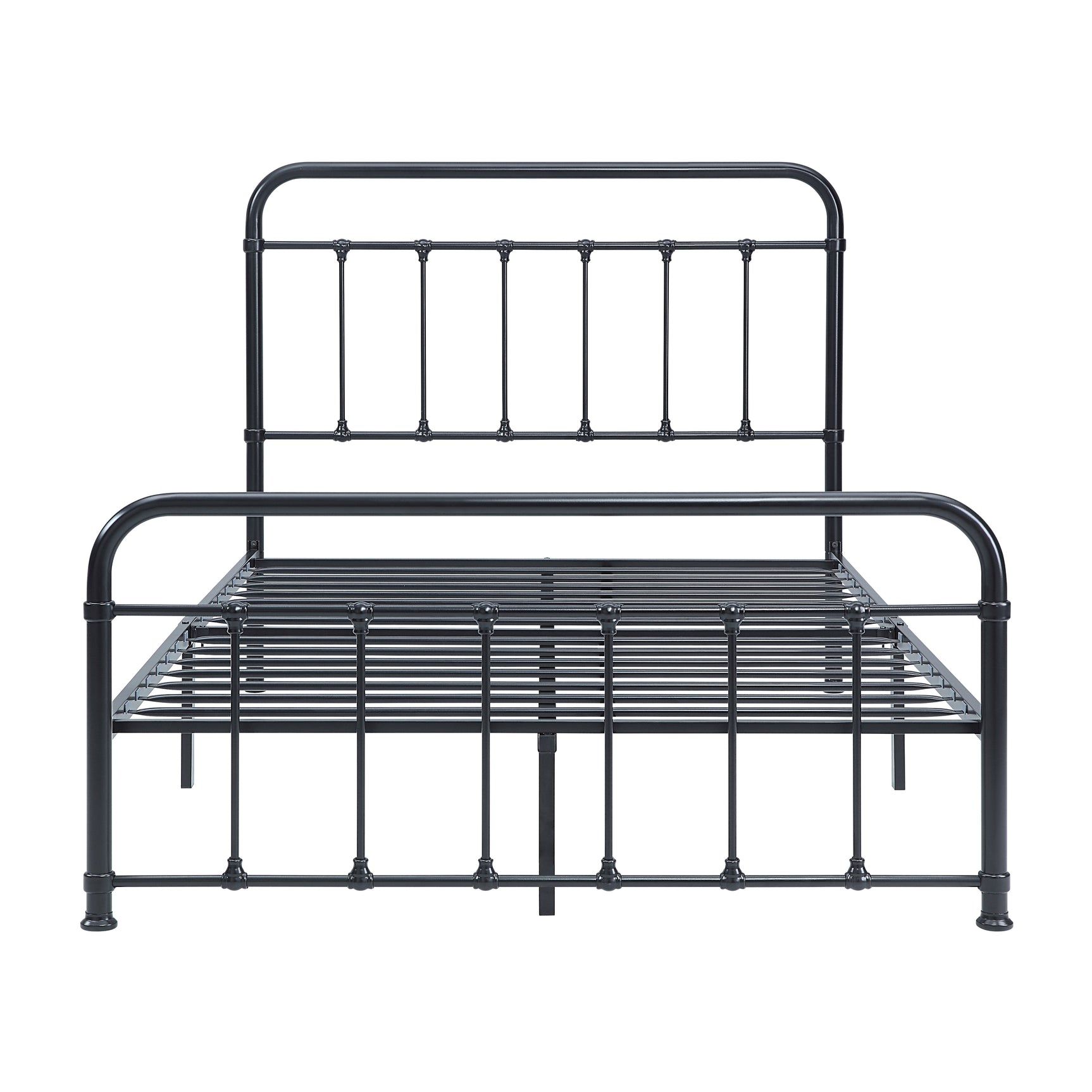 Fawn Black Metal Full Bed Frame - Ornate Home