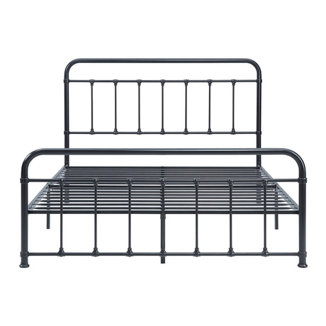 Fawn Black Queen Platform Bed - Ornate Home