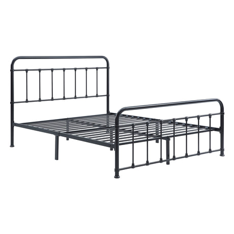 Fawn Black Queen Platform Bed - Ornate Home