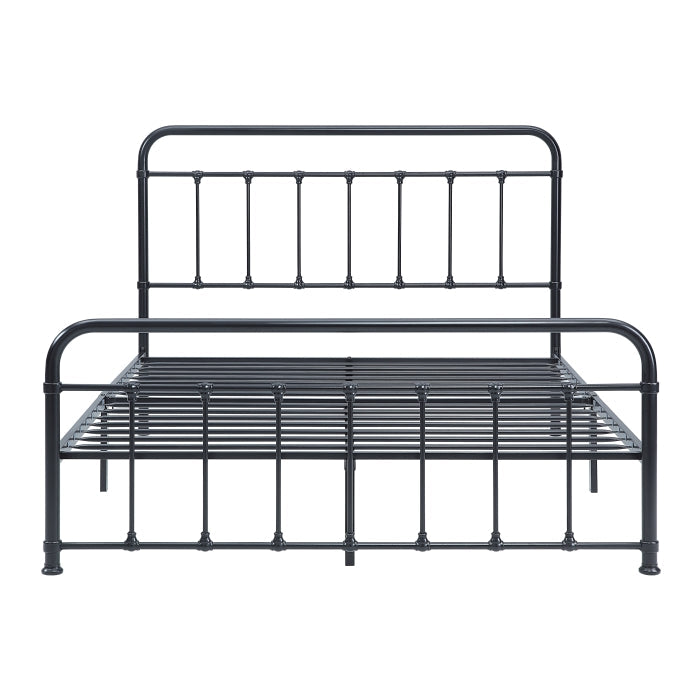 Fawn Black Queen Platform Bed - Ornate Home