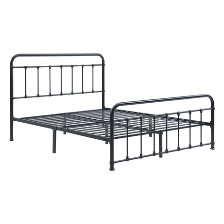 Fawn Black Queen Platform Bed - Ornate Home