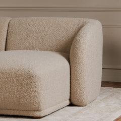 Faye Beige Boucle Left Sectional - Ornate Home