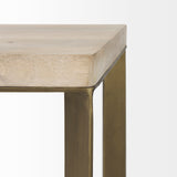 Faye Beige/Gold Wood Accent Tables (Set of 2) - Ornate Home