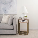 Faye Beige/Gold Wood Accent Tables (Set of 2) - Ornate Home