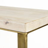 Faye Beige/Gold Wood Console Table - Ornate Home