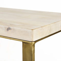 Faye Beige/Gold Wood Console Table - Ornate Home