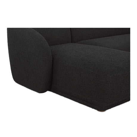 Faye Black Boucle Left Sectional - Ornate Home