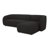 Faye Black Boucle Right Sectional - Ornate Home