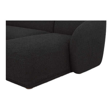 Faye Black Boucle Right Sectional - Ornate Home