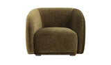 Faye Dark Green Faux Mohair Accent Chair - Ornate Home