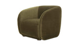 Faye Dark Green Faux Mohair Accent Chair - Ornate Home