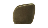 Faye Dark Green Faux Mohair Accent Chair - Ornate Home