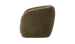 Faye Dark Green Faux Mohair Accent Chair - Ornate Home