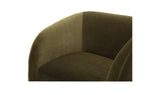 Faye Dark Green Faux Mohair Accent Chair - Ornate Home