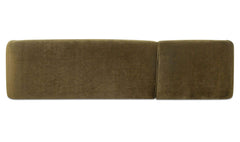 Faye Dark Green Faux Mohair Left Sectional - Ornate Home