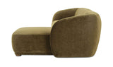Faye Dark Green Faux Mohair Right Sectional - Ornate Home