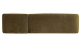 Faye Dark Green Faux Mohair Right Sectional - Ornate Home