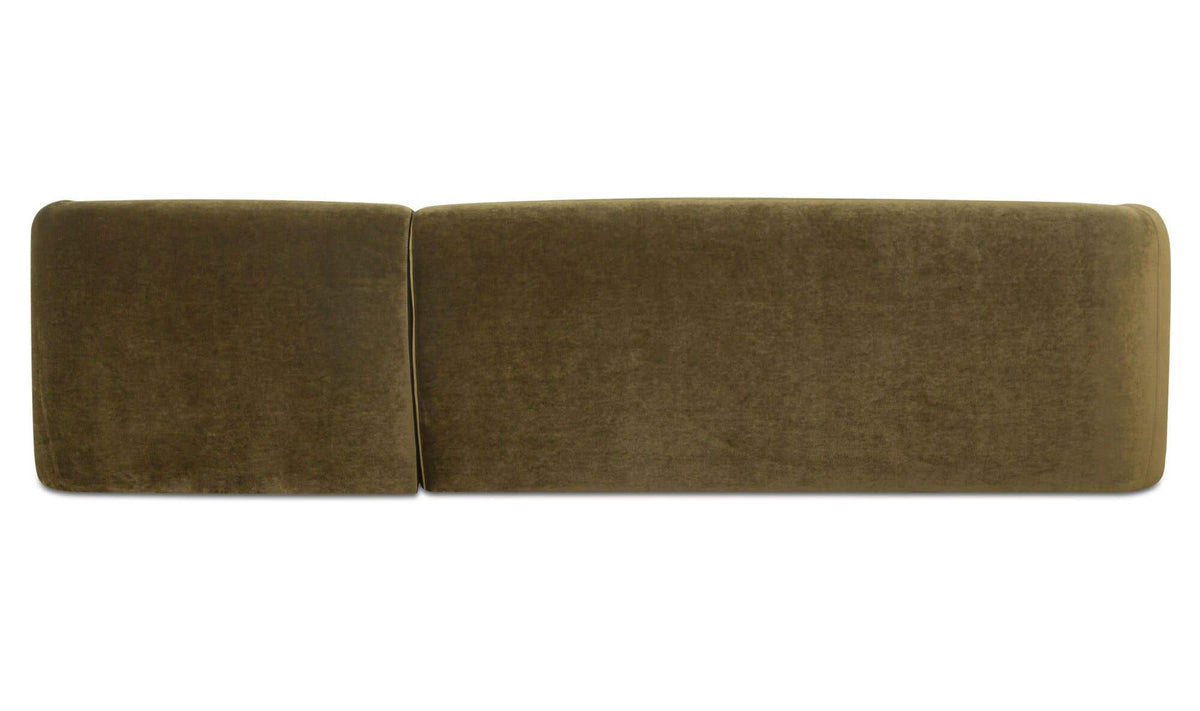 Faye Dark Green Faux Mohair Right Sectional - Ornate Home