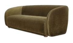 Faye Dark Green Faux Mohair Sofa - Ornate Home
