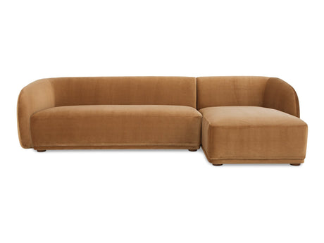 Faye Tan Faux Mohair Right Sectional - Ornate Home