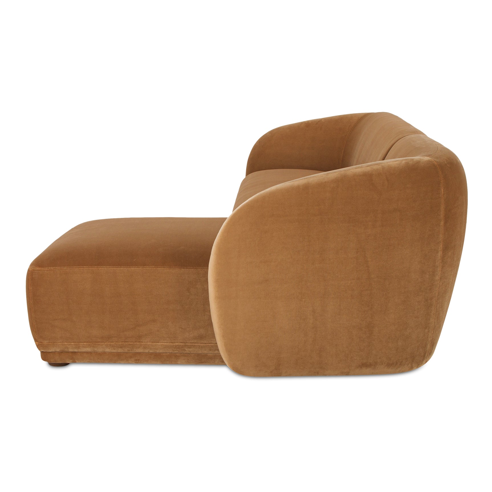 Faye Tan Faux Mohair Right Sectional - Ornate Home