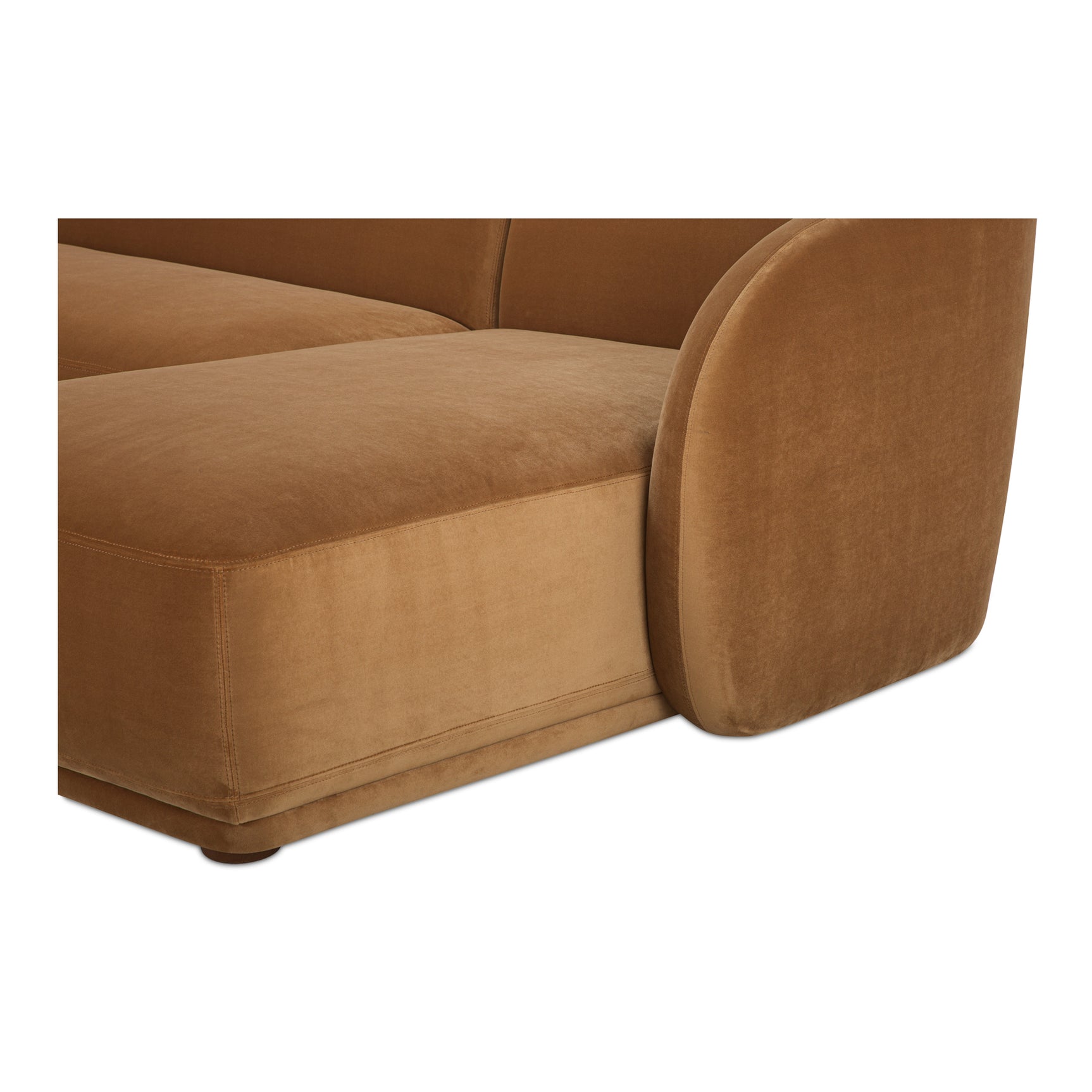 Faye Tan Faux Mohair Right Sectional - Ornate Home