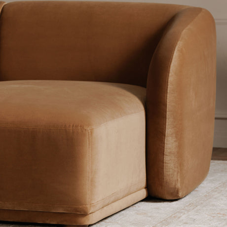 Faye Tan Faux Mohair Right Sectional - Ornate Home