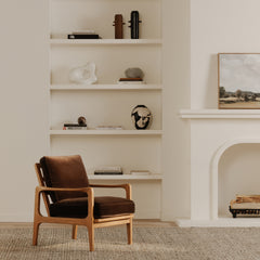 Fearne Dark Brown Accent Chair - Ornate Home