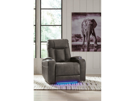 Feazada Gray Power Recliner - Ornate Home