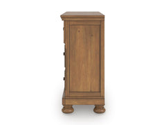 Feddinger Medium Brown California King Panel Storage Bed, Dresser and Nightstand - Ornate Home