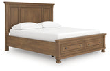 Feddinger Medium Brown California King Panel Storage Bed - Ornate Home