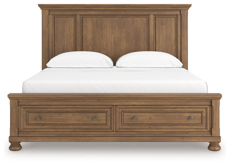 Feddinger Medium Brown California King Panel Storage Bed - Ornate Home