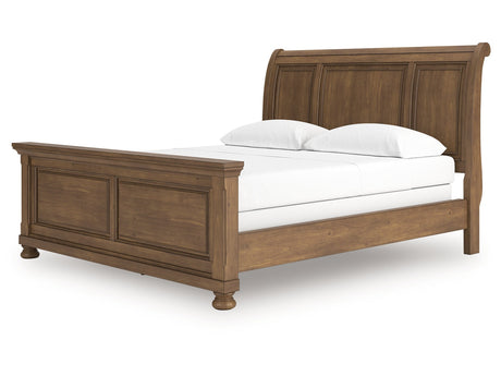 Feddinger Medium Brown California King Sleigh Bed - Ornate Home