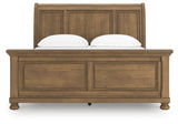 Feddinger Medium Brown California King Sleigh Bed - Ornate Home